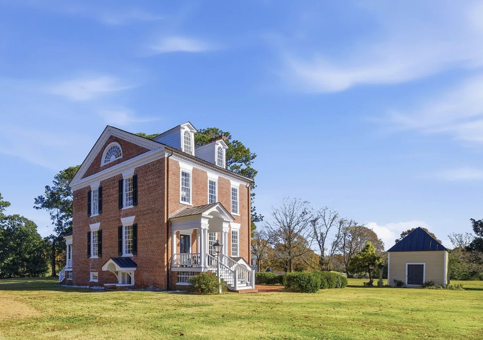 Mulberry Hill Plantation, a Federal-style brick estate near Edenton, North Carolina